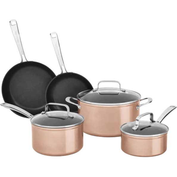 Bateria De Cocina 8 Piezas Aluminio Anodizado